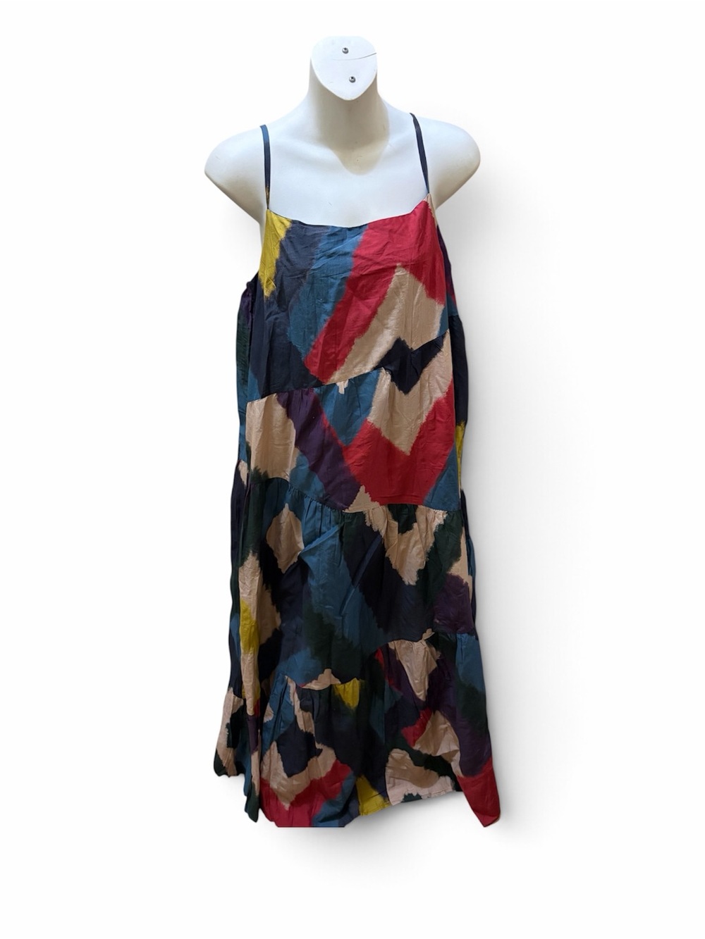 Velvet by Graham & Spencer Abstract Print Tiered Maxi Dress S